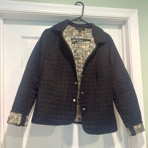 Briggs New York Black Puffer Jacket with Quilted Design